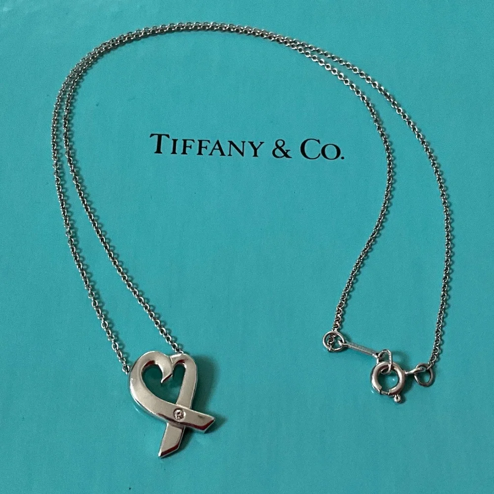 TIFFANY & CO. Vintage Paloma Picasso Diamond Silver (925) Loving Heart …